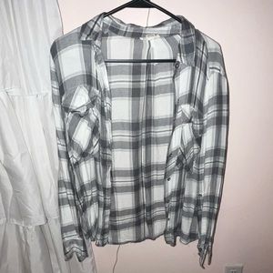 Plaid button down shirt